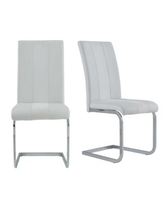 Upholstered Faux Leather Side Dining Chairs Set of 4 for Everyday Dining Comfort