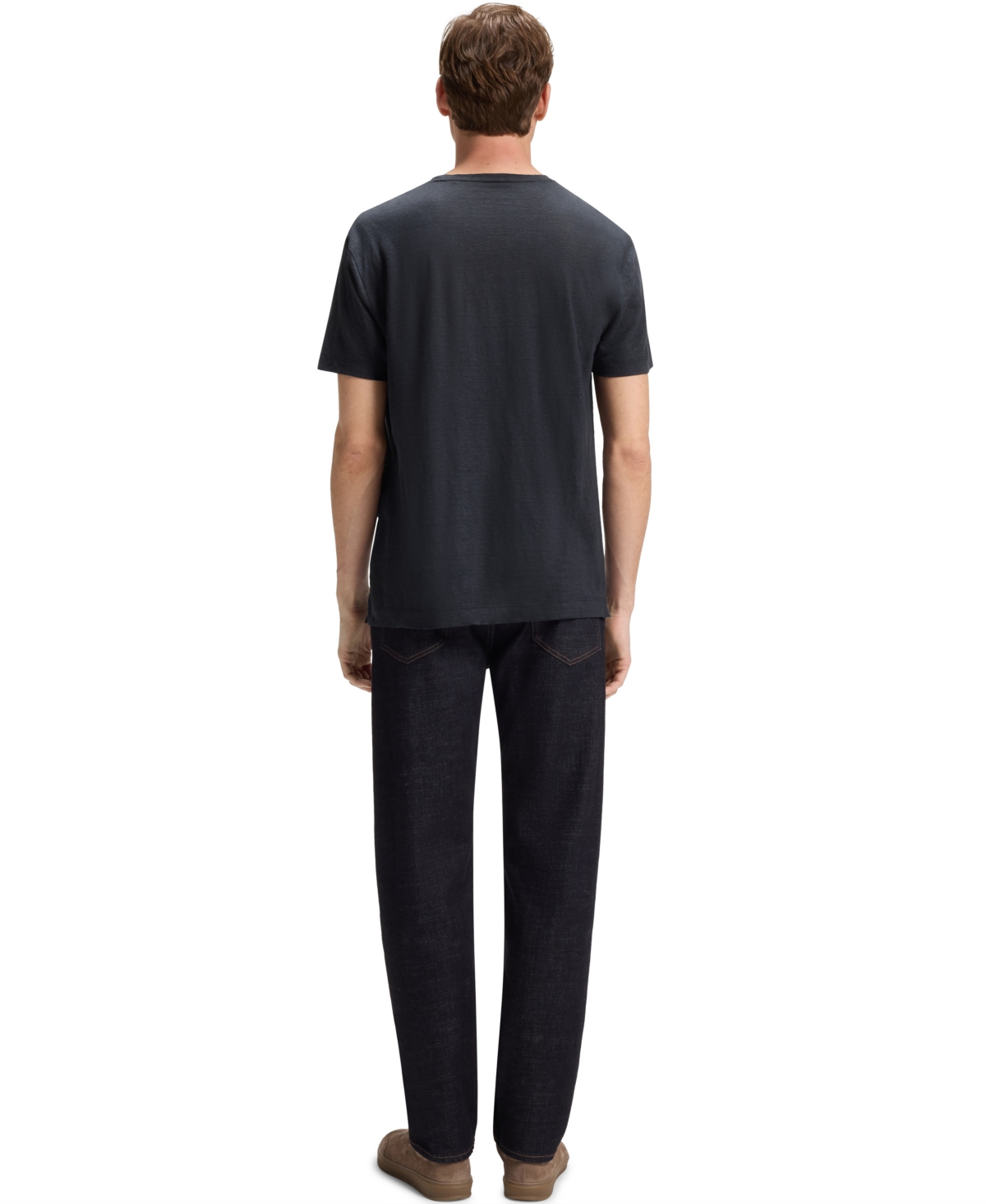 Hugo Boss Boss X Beckham Taut Linen T-shirt In Multi
