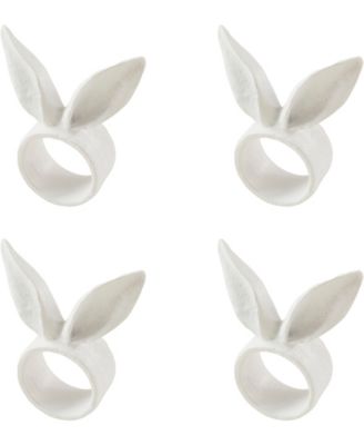 Playful Bunny Ears Napkin Rings, Set of 4