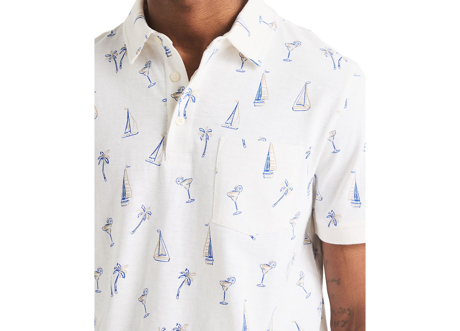 Men's Classic-Fit Sailboat Graphic Polo Shirt
