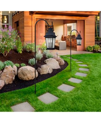 Set of 10 Shepherds Hooks for Outdoor - Extendable Garden Stakes for Plants, Lights, Lanterns, Flower Baskets, and More