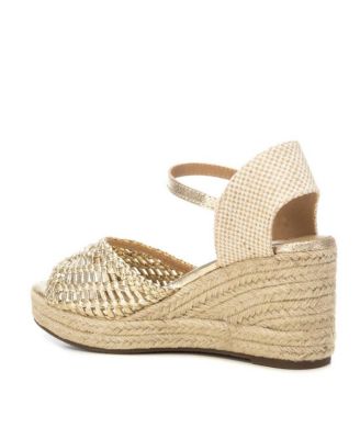 Women's Raffia Wedge Sandals By XTI