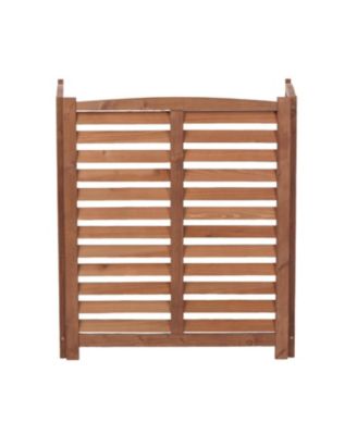3-Panel Outdoor AC Fence, 32"W x 38"H Wooden Privacy Screen