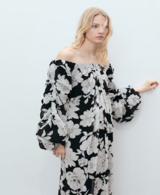 Women's Floral Strapless Dress