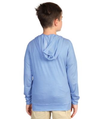 Boys Micro Stripe Printed Performance Hoodie