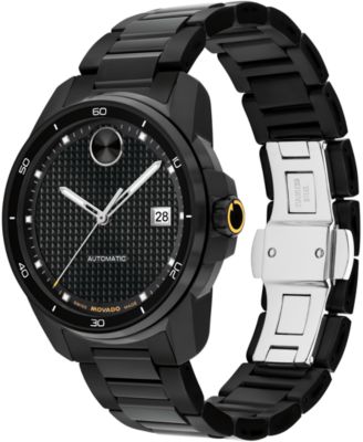 Men's Bold Verso Swiss Automatic Ionic Plated Black Steel Watch, 41mm