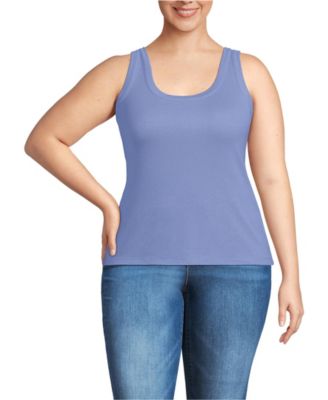 Plus Size Drapey Rib Fitted Tank Top