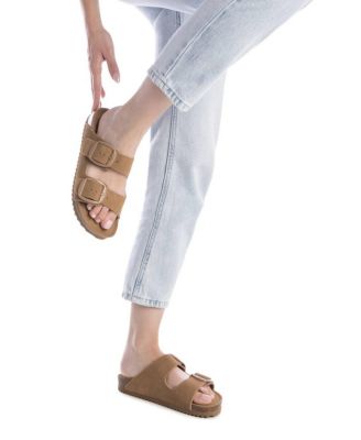 Women's Footbed Sandals with two buckles Refresh By Xti