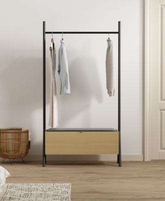 Paloma 38" Modern Upholstered Open Hanging Closet