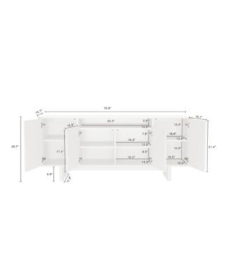 Ella 70.9" Modern 9-Shelf Sideboard