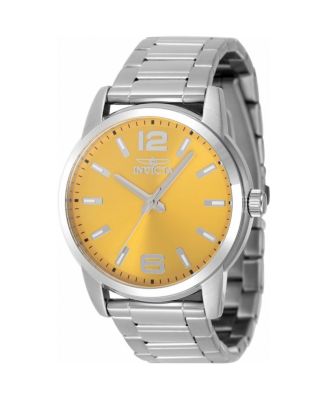 Men's 48493 Celestial Quartz 3 Hand Yellow Dial Watch