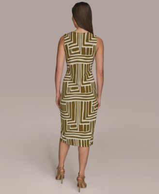 【Donna Karan New York】V-Neck Sleeveless A-Line Dress Donna Karan New York Women's V-Neck A-Line Midi Dress - Macy's