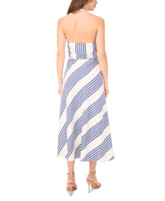 Women's Halter-Neck Sleeveless Maxi Dress
