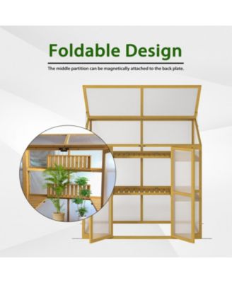 Wooden Garden Greenhouse: Polycarbonate Shed for Plant Protection