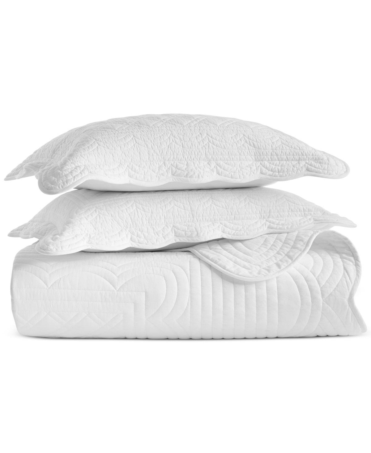 Macy's Charter Club Bailey Scallop 2-pc. Quilt Set, Twin, Exclusively At  In White
