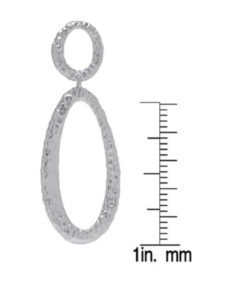 Women's Oval Drop Stud Earrings