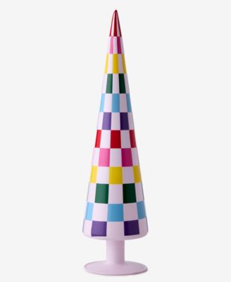 Holiday Lane - Whimsy Medium Rainbow Check Tree