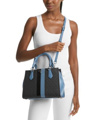 Logo Marilyn Medium Stripe Satchel