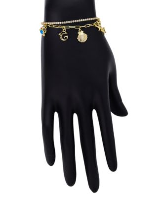 Cubic Zirconia Sea Life Bolo Bracelet