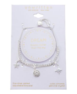 Cubic Zirconia and Crystal Celestial Bolo Bracelet