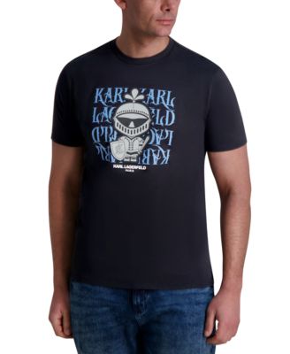 KARL LAGERFELD PARIS - Men's Gothic Logo Armor Graphic T-Shirt