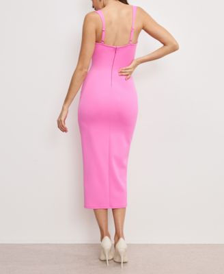 Women's Sculpting Sweetheart Midi Dress, Regular & Plus Size