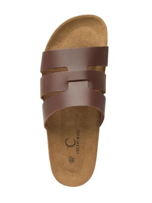 Triple Strap Low Wedge Mule