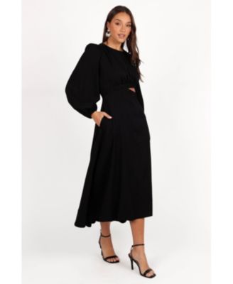 Women's Ginnee Puff Sleeve Cutout Midi Dress
