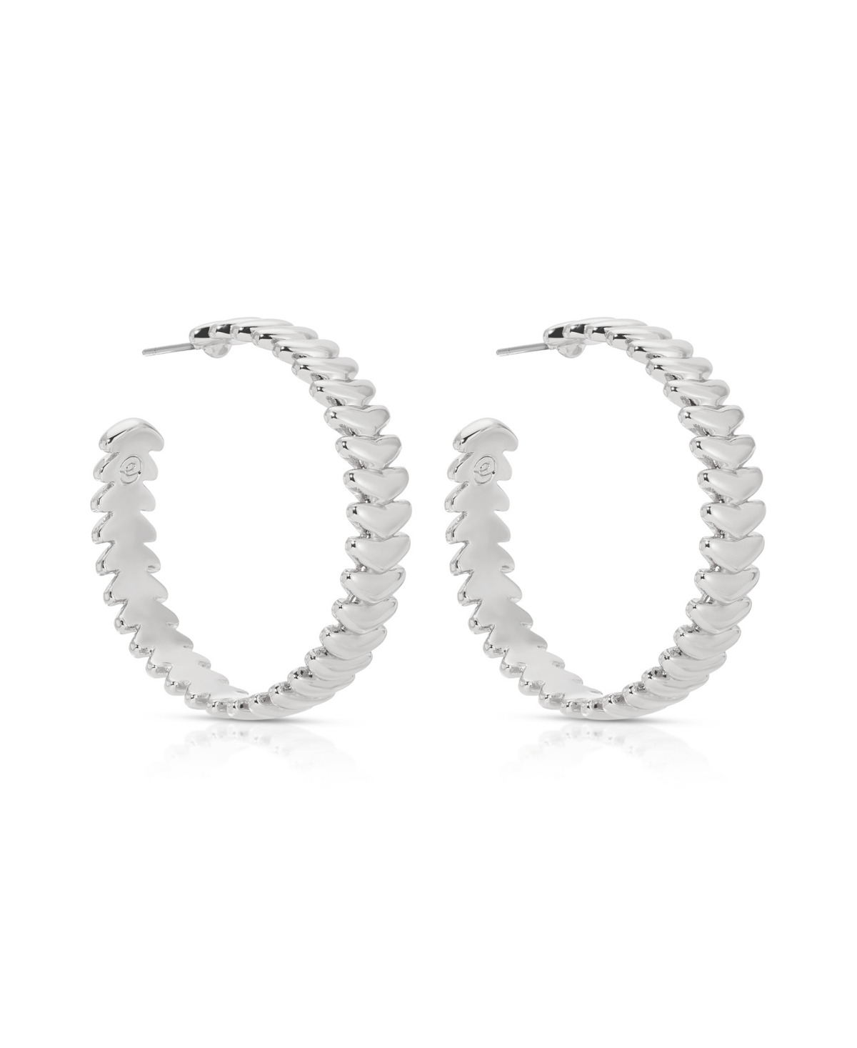 Ettika Metal Moderna Large Half Hoop Earrings