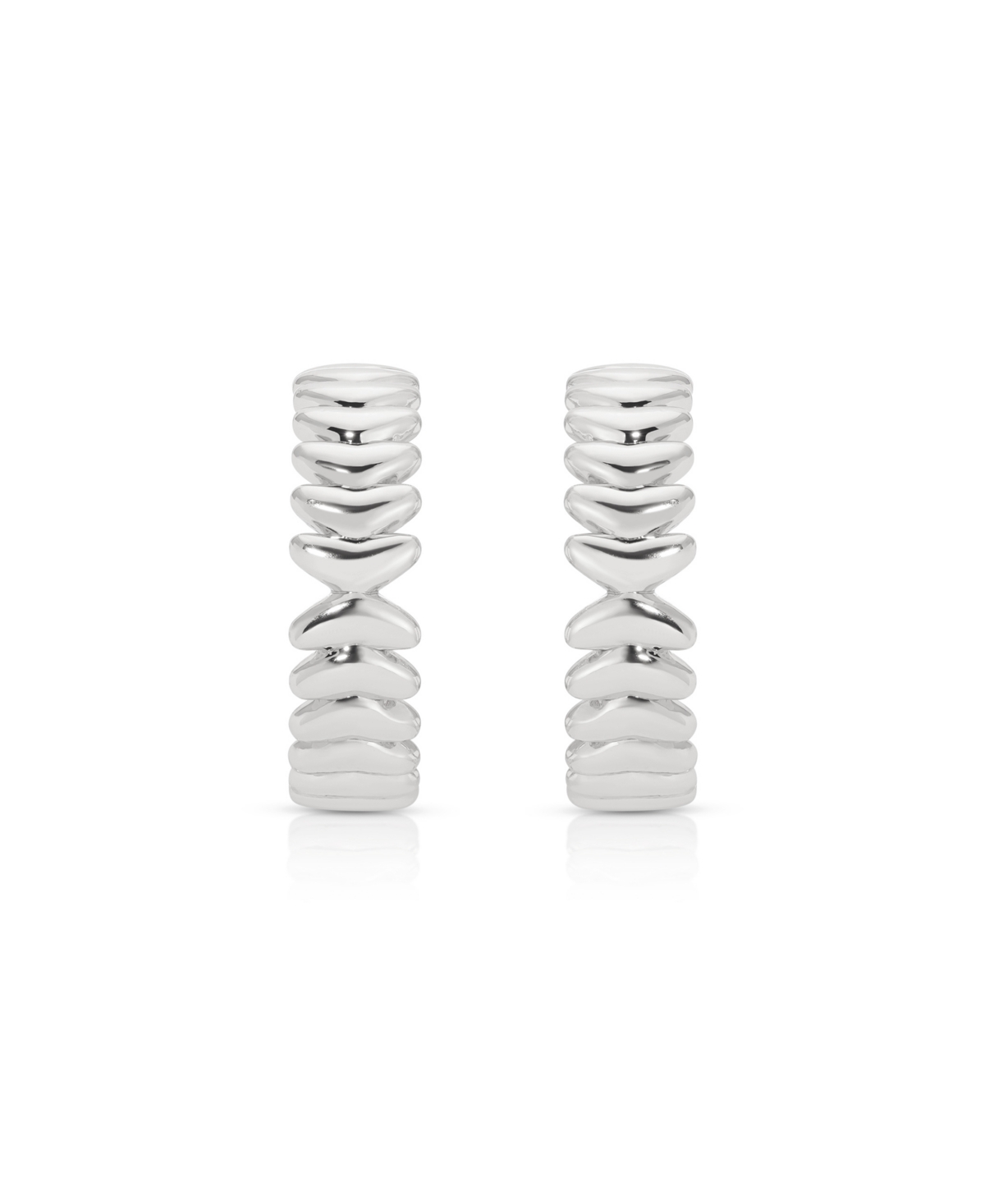 Ettika Metal Moderna Medium Half Hoop Earrings