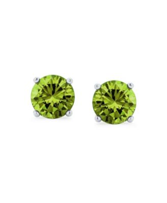 1CTW Round Cubic Zirconia Solitaire CZ Stud Earrings .925 Sterling Silver 7MM