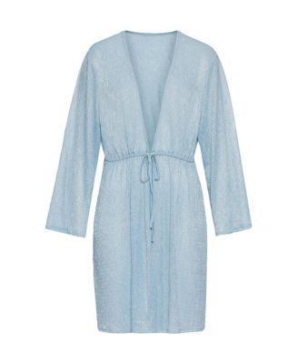 Women's Metallic Cover up Beach Dress