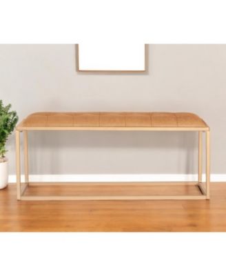 Fabric Upholstered Bench for Bedroom Seating or Decorative Accent