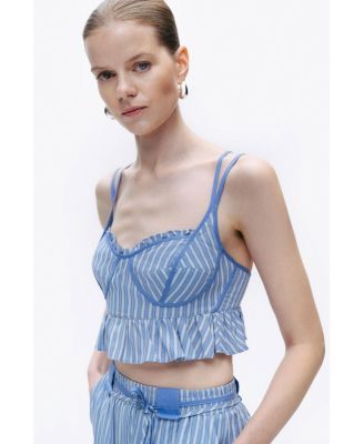 Women's Ruffle Crop Top