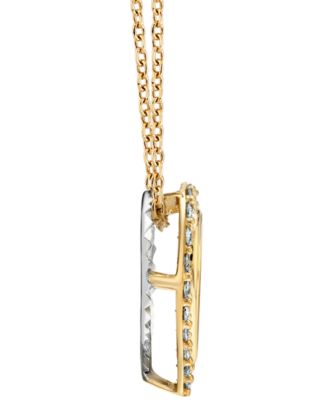 Diamond Heart 18" Pendant Necklace (1/4 ct. t.w.) in 14k Two-Tone Gold