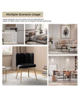 Contemporary Juan Side Chair with Tufted Back