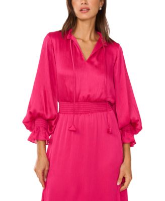 Women's Smocked-Waist Tiered Maxi Dress