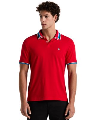 Original Penguin - Men's Slim-Fit Cotton Interlock Novelty Tipped Polo Shirt