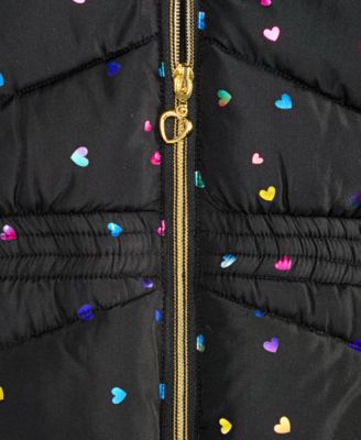 Toddler and Little Girls Foil Quilt Puffer Jacket