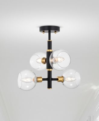 15" Silvia 4-Light Indoor Semi-Flush Mount Ceiling Light