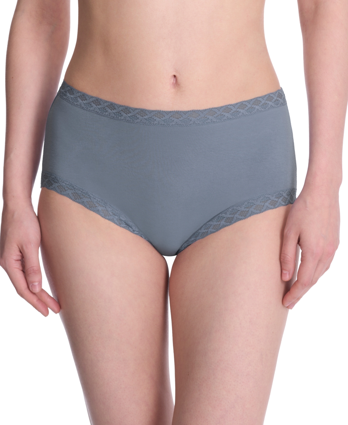 Natori Bliss Lace-trim High Rise Cotton Brief 755058