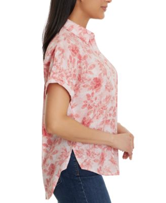 Women's Daisy Printed Short-Sleeve Shirt