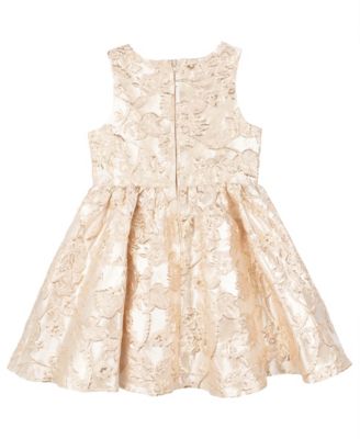 Toddler and Little Girls Brocade Party Dress