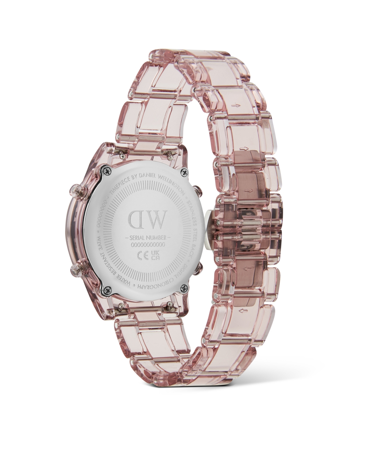 Daniel Wellington Women's Chronograph Pink Plastic Watch, 36mm