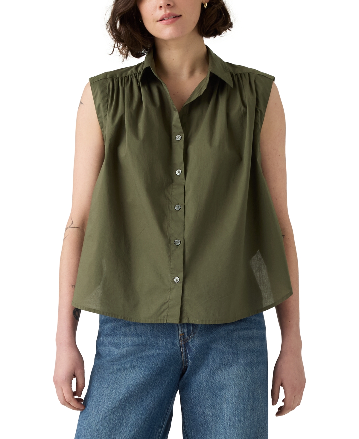 Levi's Women's Gracen Cotton Button-front Blouse