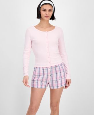 Hippie Rose - Juniors' Long-Sleeve Button-Front Top