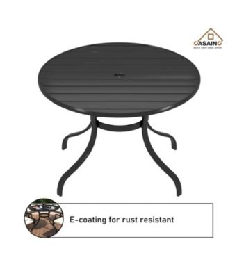Round 39.76'' Outdoor Restaurant Steel Table