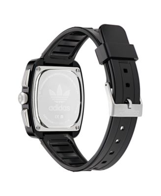 Unisex Chronograph Black Polyurethane Watch, 39mm