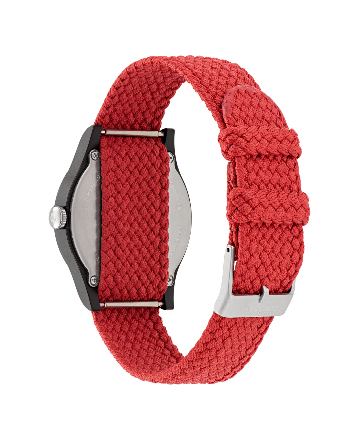 Shop Adidas Originals Unisex Analog Red Nylon Watch, 39mm