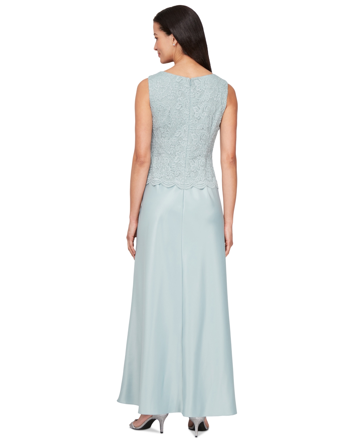 Alex Evenings Lace Jacket & Lace-top Gown